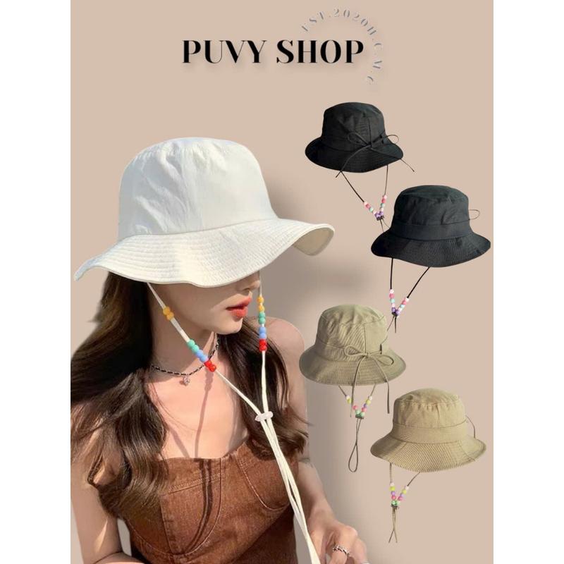 [Voucher 30k] Mũ Nón Bucket tai bèo vành rộng trai gái trẻ em, Bo Tua cột dài HÀNG TRƠN size Người lớn và Trẻ em 2