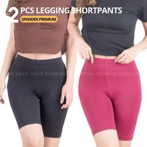 2 Pcs Celana Shot Wanita Dewasa Spandek Premium / Shortpants / Legging Pendek