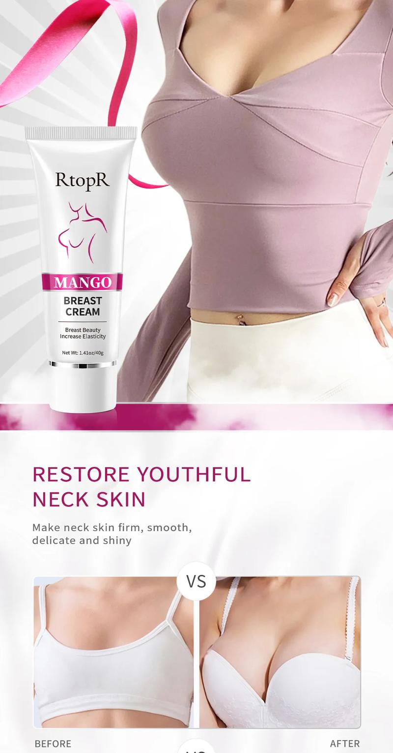 Product Introduction of New Model[LazChoice]  RtopR Mango Breast Enlargement Cream Krim Pembesaran Payudara For Women Full Elasticity Chest Care Firming Lifting Big Bust Body Cream Breast Fast Growth Cream 6