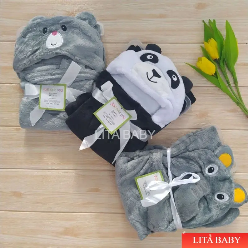 Selimut Bayi topi karakter lucu / selimut bayi Double flace Perempuan