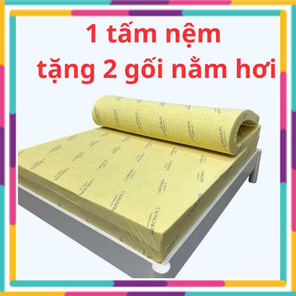 ***Nệm 1m6 x 2m x 10cm  TẶNG 2 GỐI HƠI  NỆM Cao Su Non American   ÉP TỔNG HỢP   êm ái,2 mặt lỗ thông hơi 