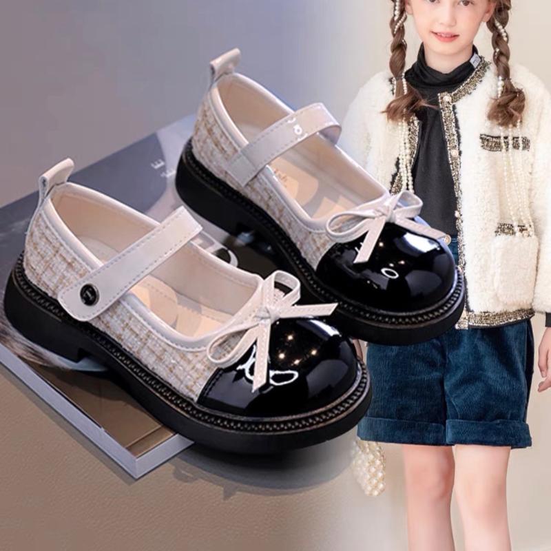 Tăng 1 size Giày Búp Bê Bé Gái Nơ Nhí Vải Dạ Mềm Quai Da Dán Dành Cho Bé Gái 26-36 Phù Hợp Mọi Lứa Tuổi Thông Thoáng giày hài 10