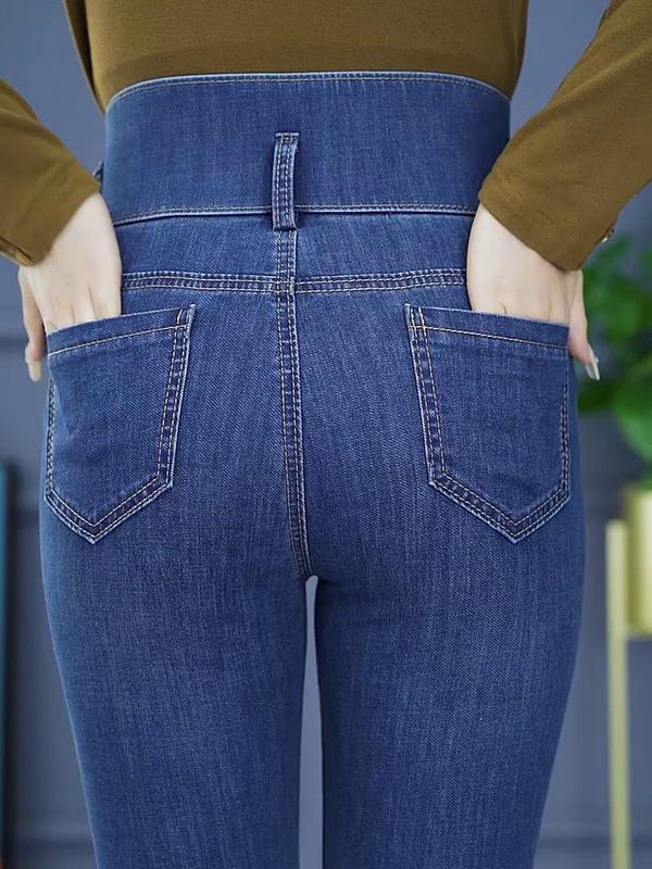 Quần Jean Skinny Nữ Dáng Ôm Lưng Siêu Cao Basic 3 Khuy Q1618 6