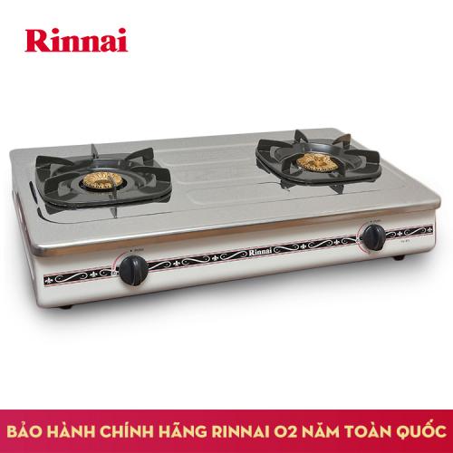 Bếp gas đôi Rinnai RV-375(SW)N  [ Mặt Inox ] [Đầu đốt chén dồng ] [Tiết kiệm gas ] [Bảo hành 24 Tháng]