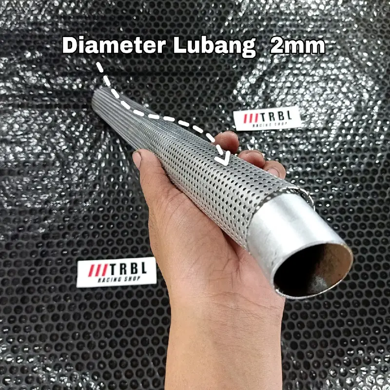 Saringan Knalpot Copy CMS Peredam Suara Knalpot Racing Inlet 35 Lubang Plat 2 mm 1