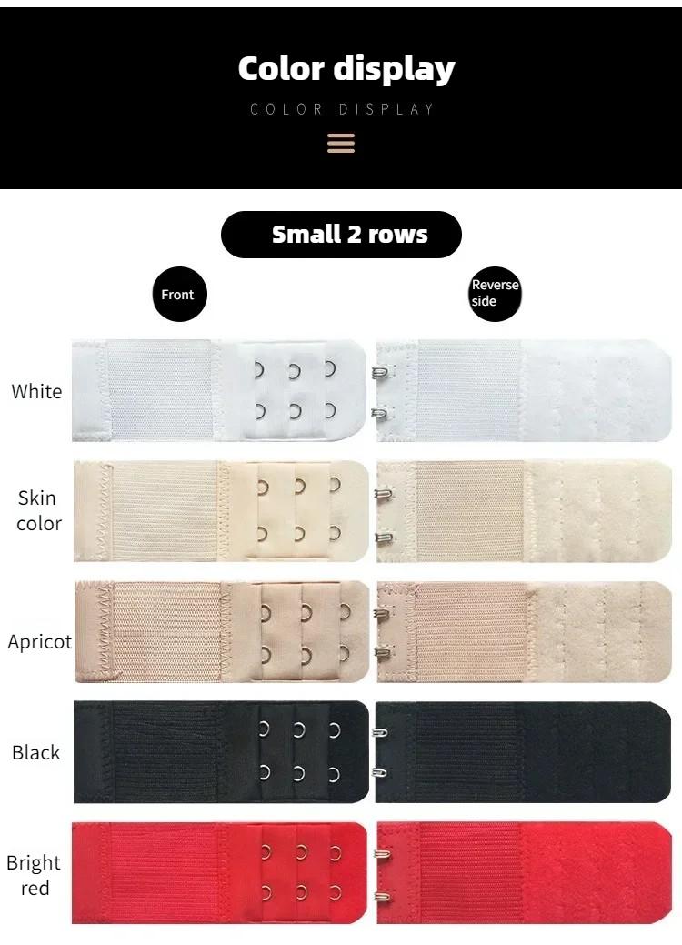Product Introduction of 5pcs Adjustable Elastic Bra Extenders Straps for Women Belt Buckle Nylon Bra Extension Strap Hooks Clip Underwear Accessories 4