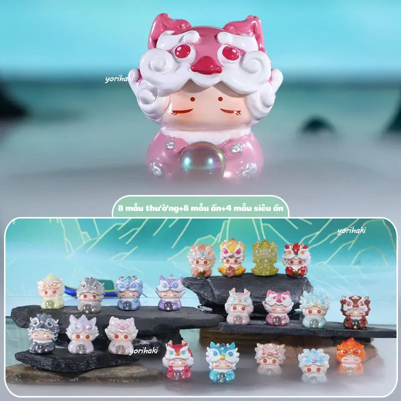 Blindbox Kỳ lân ôm ngọc - Mô hình trang trí Kỳ lân biển ôm ngọc đa dạng màu sắc dễ thương Decor Decor Phòng