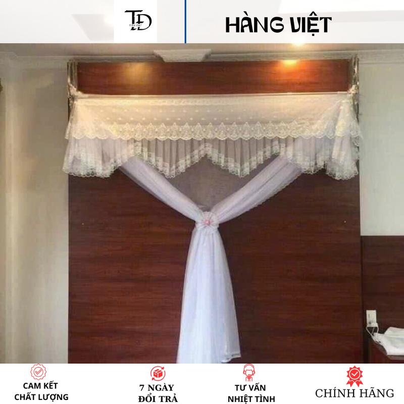 (TRỌN BỘ) Màn Khung Xếp Gọn , TIẾN ĐẠT Bảo Hành KHUNG 12 Tháng, Tặng Kèm Vít Nở , Nơ Buộc, Vải Tuyn Cao Cấp, KHUNG CHẮC CHẮN 1