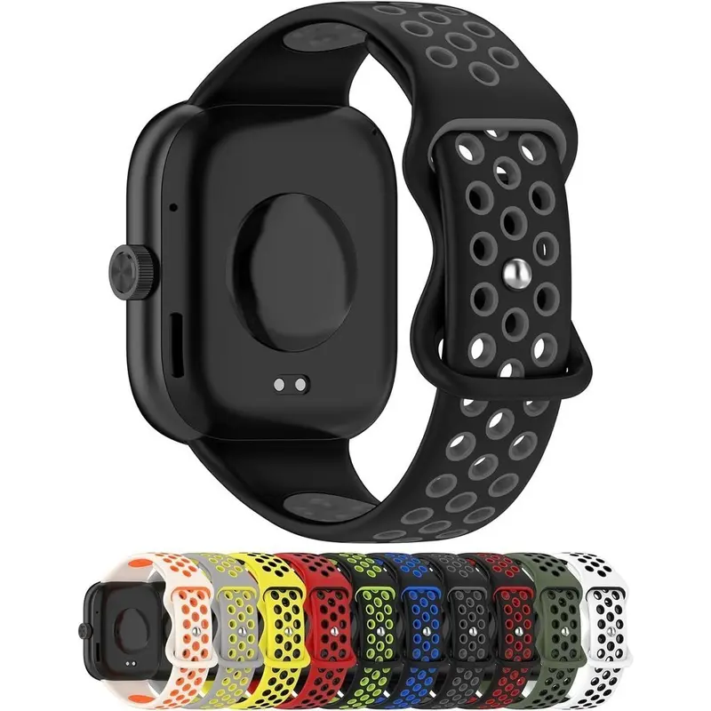 Dây đeo silicone dành cho Đồng Hồ thông minh Xiaomi Smart Band 9 Pro và Xiaomi Band 8 Pro Dây đeo đồng Đồng Hồ Dây đeo vòng đeo tay thay thế Phong cách thể thao 3