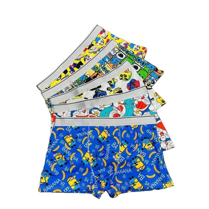 Combo 3-5 quần xì nam ship đùi nam thun lạnh hoạt hình Pokemon quần lót nam dễ thương co dãn thoải mái