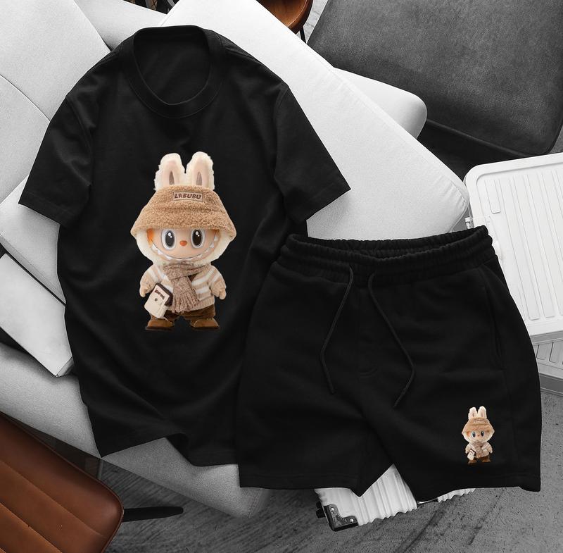 Bộ Đồ Nam Nữ Họa Tiết LABUBU Mềm Mại Thoải Mái Mát Mẻ Áo Menswear ByBrother Quần