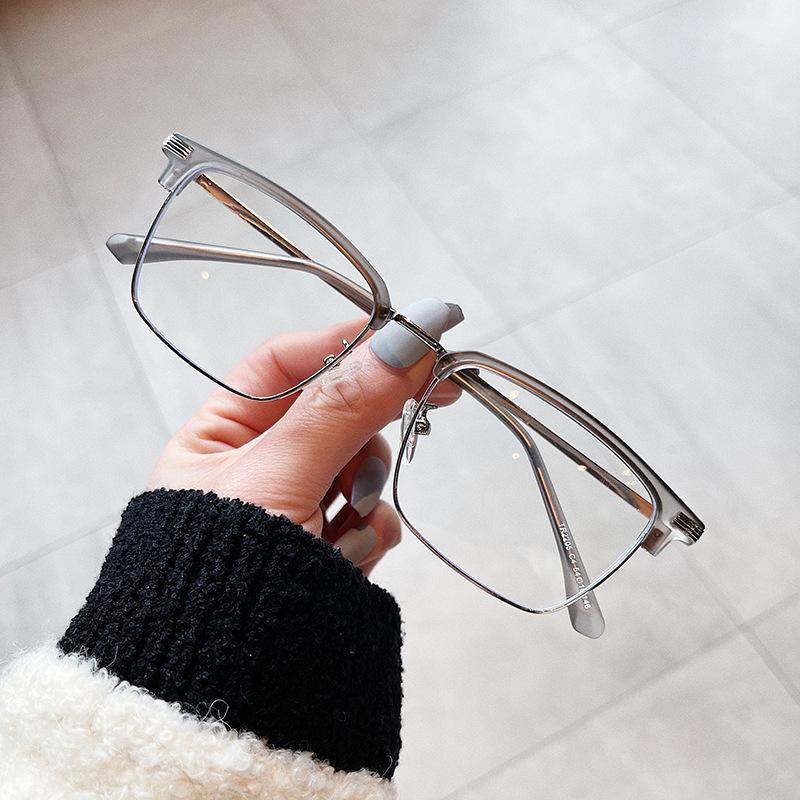 Gọng kính cận mắt kính không độ nữ nam cao cấp chống áng sáng xanh và tia UV400 thời trang phong cách Hàn Quốc thay được mắt kính cận 109