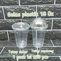 Gambar Gelas Plastik ukuran 18 oz Merk GO CUP polos bening PER SLOP - tanpa tutup, 18 oz OLALA dari Anugrah Plastik_NEW Kota Surabaya 3 Tokopedia