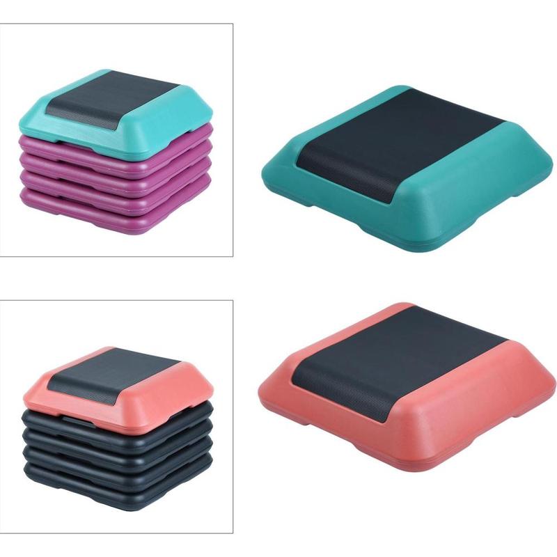Bệ bước tập thể dục, Bề Mặt kết cấu, 15,7 inch, Chịu Lực 100 kg, Chống Trượt, Thiết Bị bước tập thể dục nhịp điệu, Ổn Định và Cầm Tay Thích hợp cho các bài tập thể dục Aerobic 1