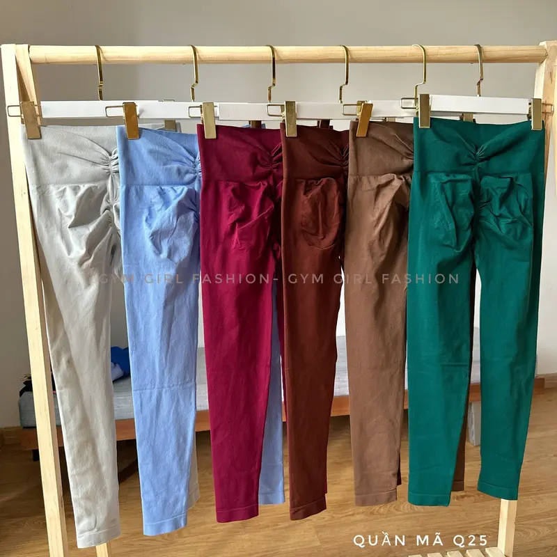 Quần Mã Q25: Quần Thể Thao Nâng Hông Dòng Deep V Cho Nữ, Quần Cạp Cao, Không Viền , Quần Thể Thao Liền Mạch Sport Legging Yoga Tập Gym 4