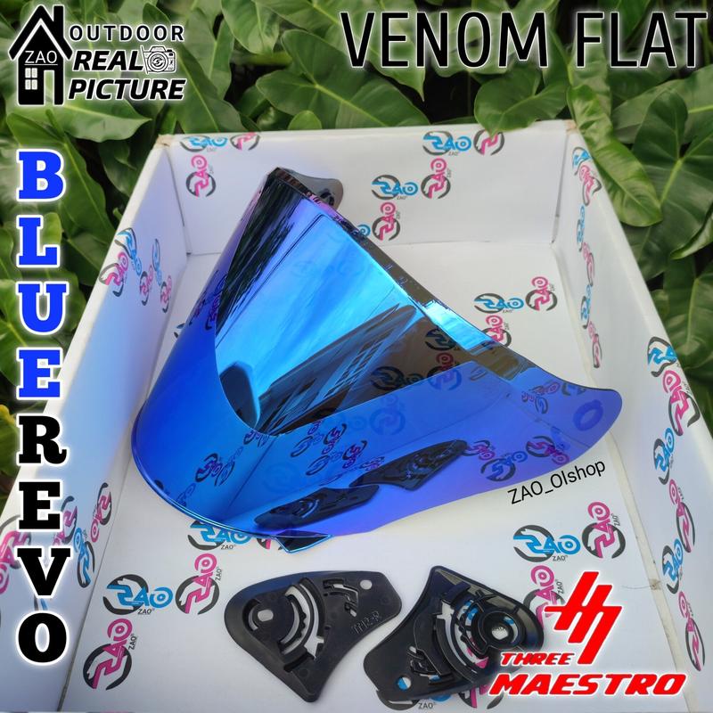 Kaca Helm JITSU JS1 Visor Helmet FLAT venom open jitsu jsone flat tebal nyaman JS ONE iridium byThree Maestro tm2 Motorcycle 3