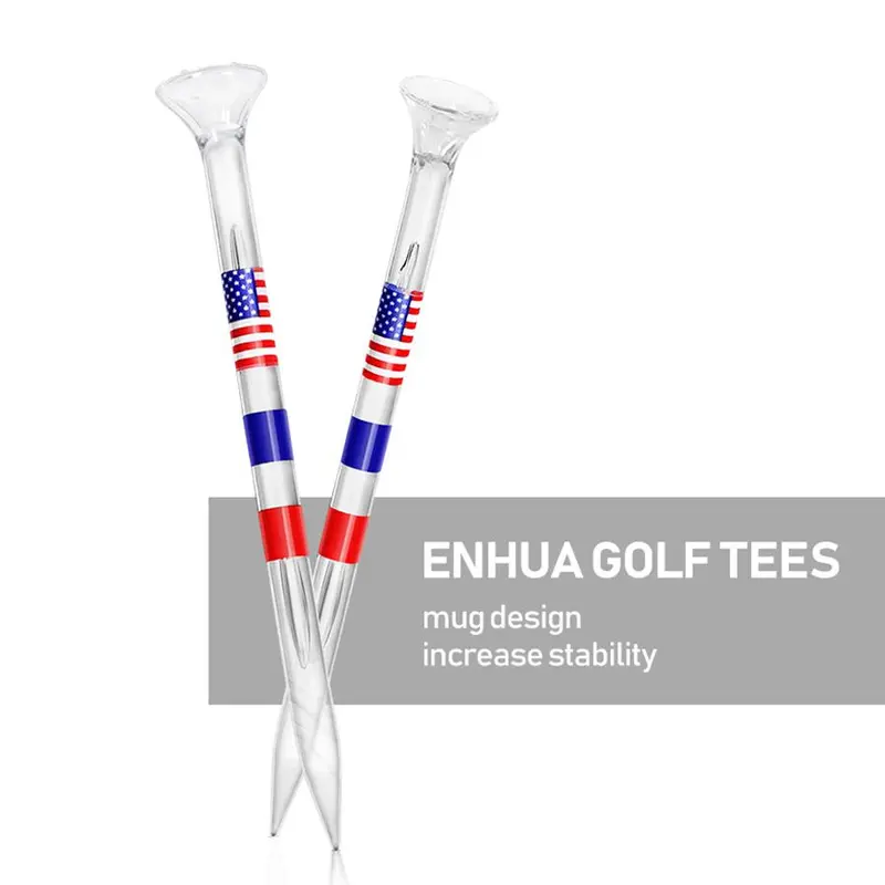 Clear Golf Tee, 60pcs/box Professional Plastic Golf Training Tee, Golf Accessories for Outdoor Golf Course Practice 6