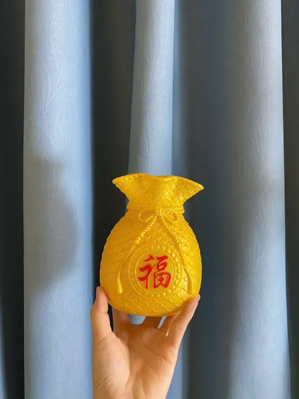 Lúa Tài Lộc (Có Bình), 28 Nhánh Lúa + 1 Bình Túi Tiền Chất Liệu Nhựa Cứng, Cắm Sẵn, Cao 38cm, Trang Trí Ban Thời Thần Tài, Decor Quầy Thu Ngân 4