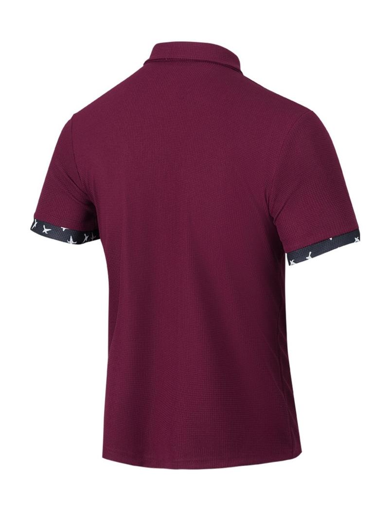 Product Introduction of Men's Contrast Binding Short Sleeve Shirt, Regular Fit Casual Button Collared Top for Summer, Fashion Men's Clothes for Daily Wear 8