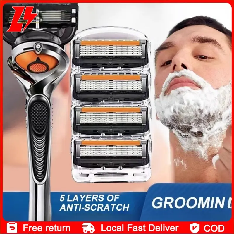 Men's New Five Layer Razor Cleansing Manual Razor Blades Men's Cleaning ...