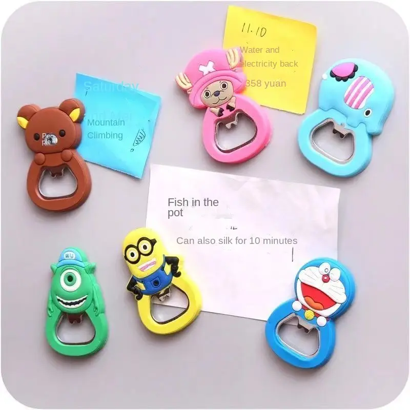 Dụng Cụ Mở Nắp Chai, Thiết Kế Hoạt Hình, Dễ Thương Và Cầm Tay Thích Hợp Sử Dụng Trong Gia Đình, Dụng Cụ Mở Nắp Chai Bia, Có Hút Nam Châm, Dụng Cụ Mở Nắp Chai Treo Tường Tủ Lạnh