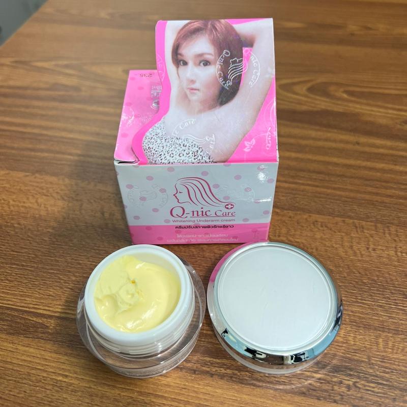 Kem Q-nic Thái Lan 15g dành cho nách và body giúp trắng mịn và se khít lỗ chân lông ngăn ngừa mùi hôi trên cơ thể - Kem Dưỡng Da Body Women Nữ