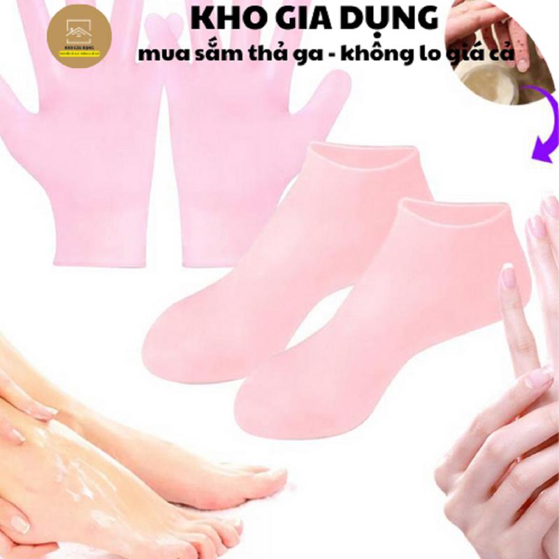 Tất Ủ Chân, Tay Silicon Ủ Kem Dưỡng Ẩm Chống Khô Da Nứt Nẻ Gót, Vớ Ủ Chân, Tay Giúp Bảo Vệ Da Dưỡng Trắng Mềm Da, Giúp Kem Dưỡng Thẩm Thấu Tốt Hơn 88818 & 19 Mặt Nạ Tay Chân