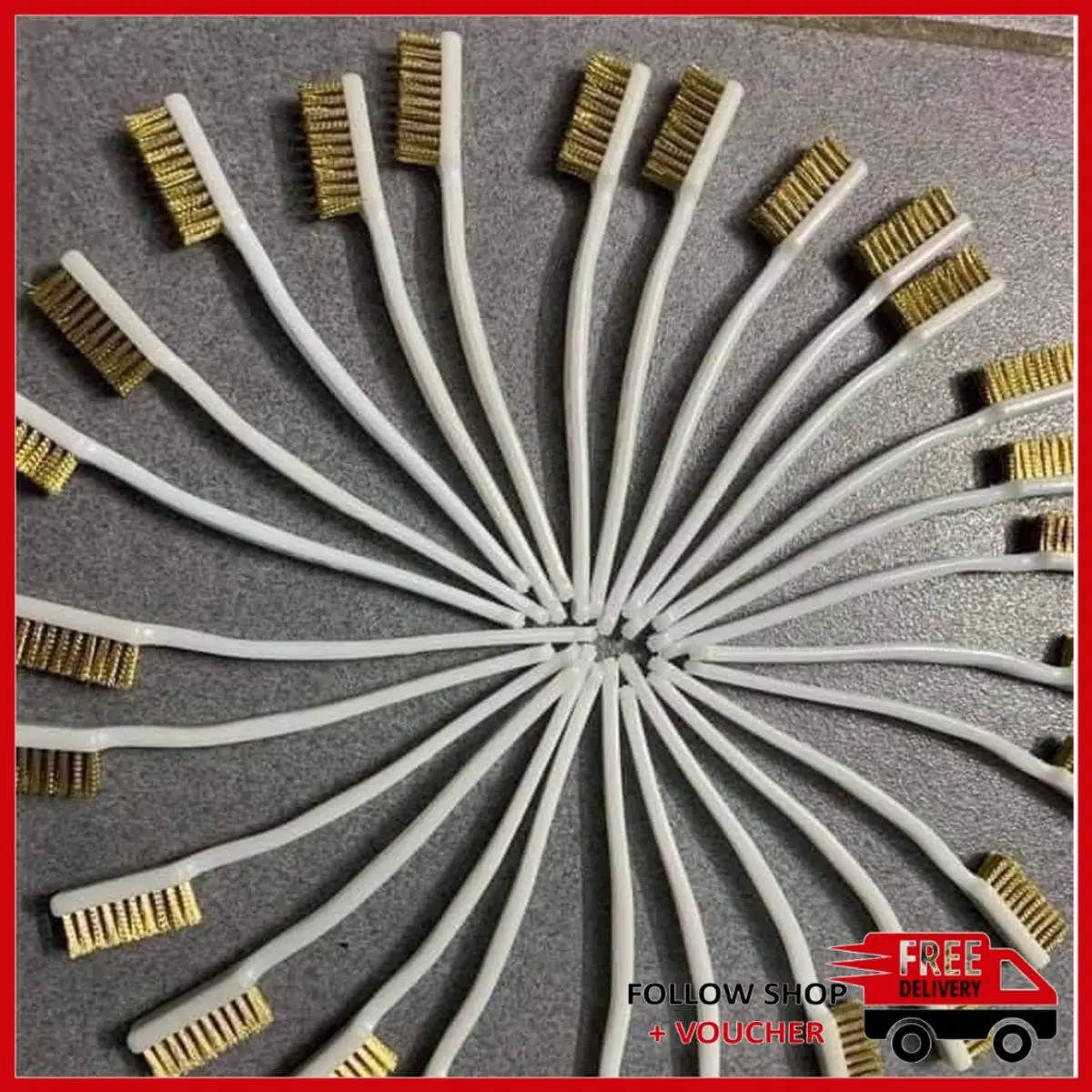 [Hot] Bàn Chải Đồng mềm chà rữa xe lốc máy,đầu bò