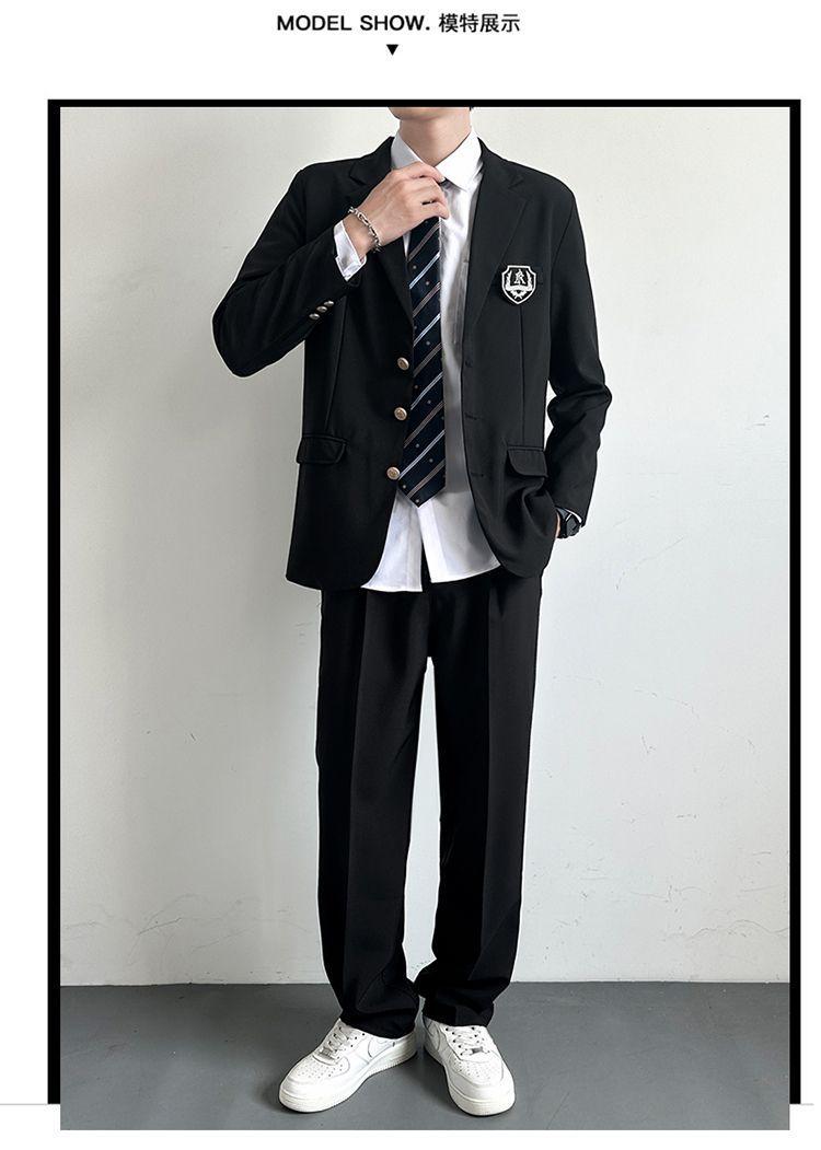Product Introduction of Trendy Japanese Schoolboy Blazer Set - Stylish DK Uniform Suit for Men, Vintage Campus Style Jacket & Pants (1855+ Reviews) 7
