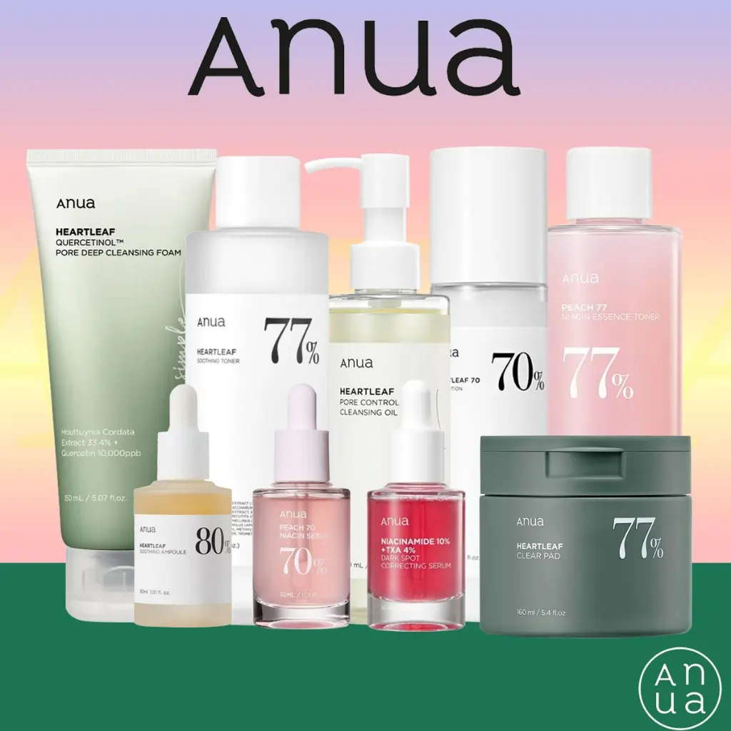 Anua Best Collection Cleansing Oil/ Cleansing Foam / Dark Spot Serum / Peach Serum / 77 Toner / Toner Pad / Soothing Toner/ Lotion / Cream / Ampoule
