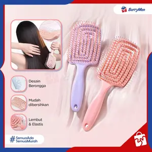 Sisir Rambut Pria Wanita Dewasa Anti Rontok Model Berongga Anti Kusut Lembut Travel Friendly