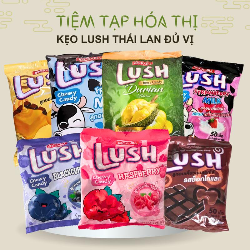 Kẹo Lush Thái Lan Vị Sữa Bò Socola Sầu Riêng Trái Cây Độc Đáo Thơm Ngon Candy Ăn Vặt Snack Food