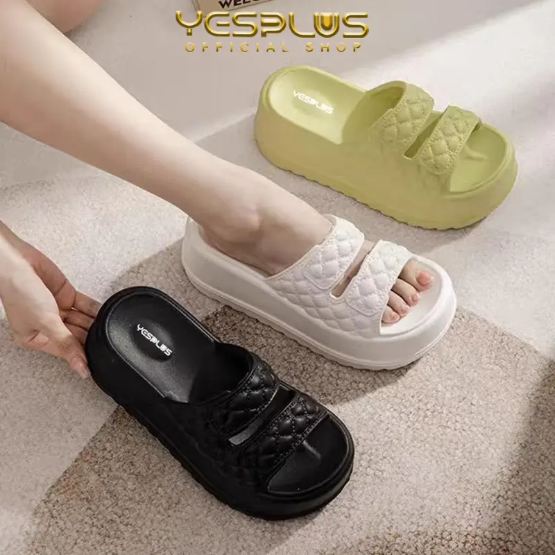 EY698 Yesplus Sandal Original 6018-1 Sandal Wedges Wanita Jelly Strap 2 s Tinggi 7 CM Fashion Import Kekinian Bahan EVA Size 36-41 DISKON 2