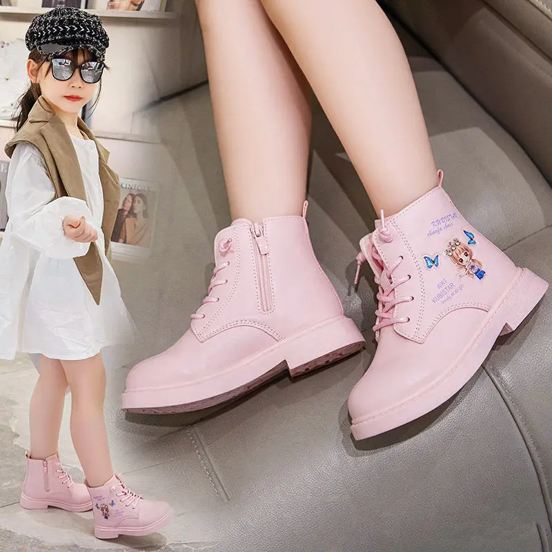 Giày bốt bé gái hình công chúa dễ thương da mềm thoáng khí, Bốt bé gái VP68 2