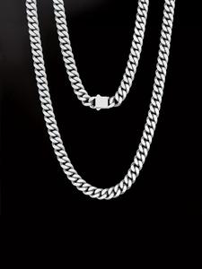ICED CHICS 12MM ステンレススチール 暗号化された四面ポリッシュ クーバンバックルネックレス、キューバンチェーン ネックレス 男女兼用、ソリッドキューバンチェーン スムースキューバンチェーン