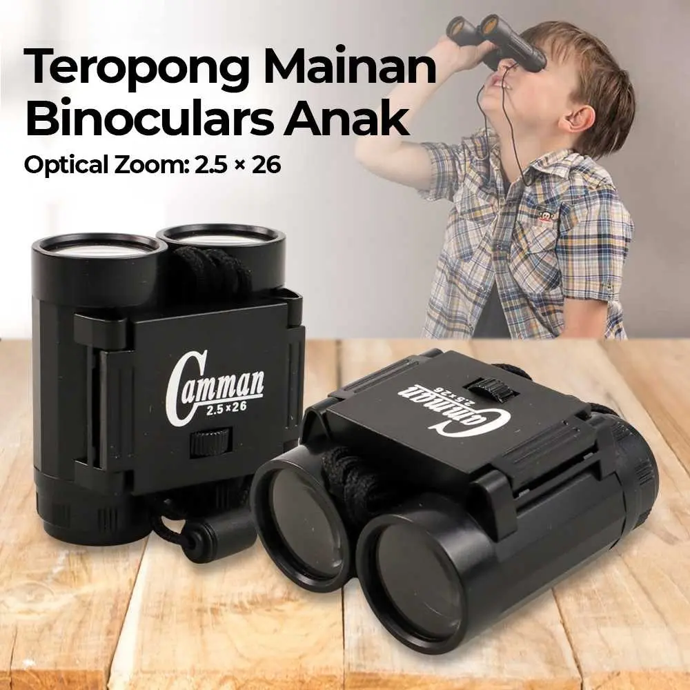 COD Teropong Teleskop Binoculars Mainan Anak Laki Laki Perempuan Zoom 2.5 x 26 Jarak Jauh Camman