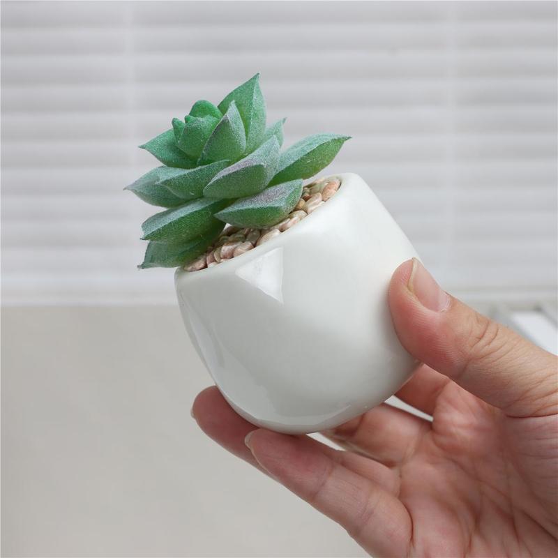 Mini Succulent Potted Plant, 4 Counts Mini Faux Succulent Potted Plant, Decorative Plants for Home Office Desktop, Home Decor Supplies 8