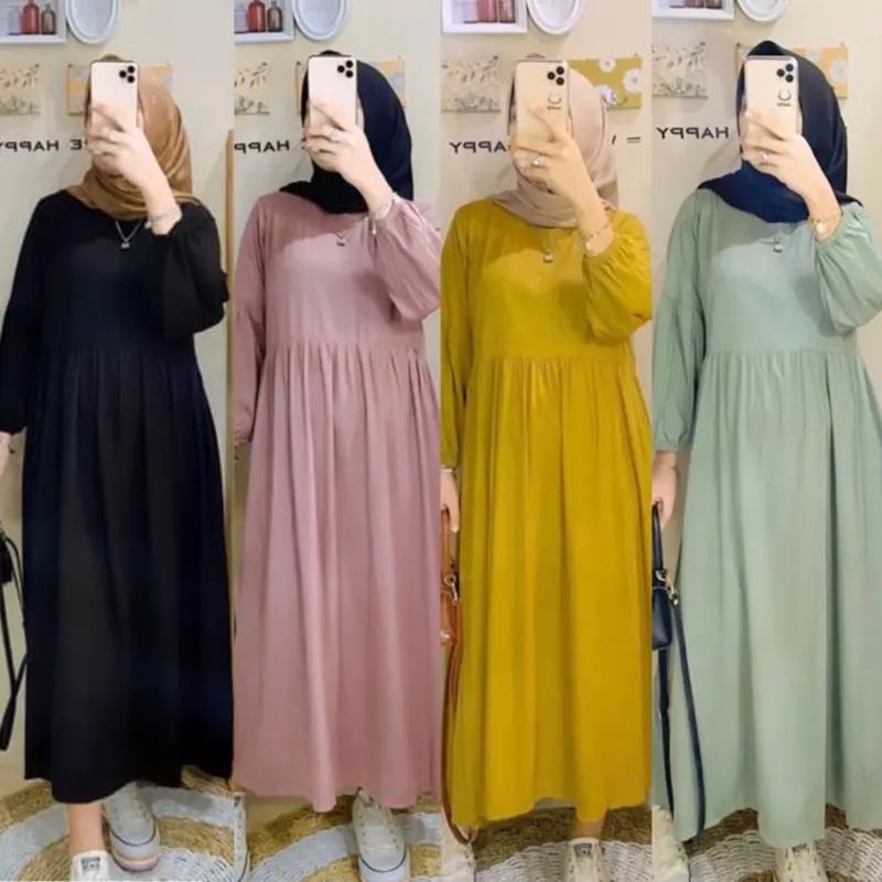Viola Dress Basic Rayon Twill Saku Busui 1