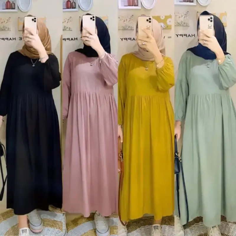Viola Dress Basic Rayon Twill Saku Busui 1