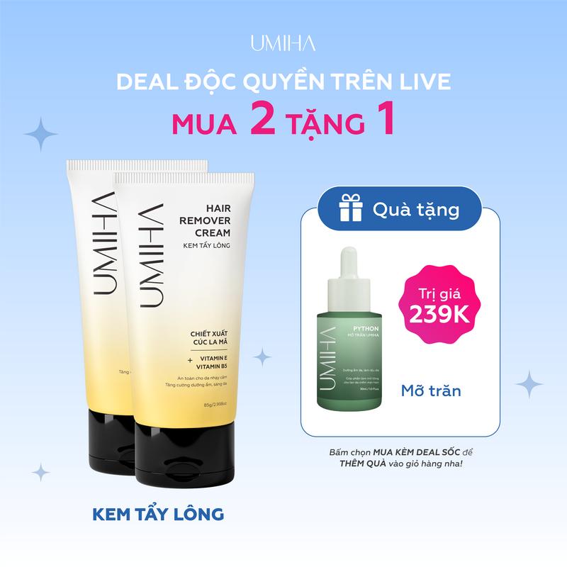 [ĐỘC QUYỀN LIVESTREAM] Combo 2 kem tẩy lông UMIHA chiết xuất cúc La Mã 65g