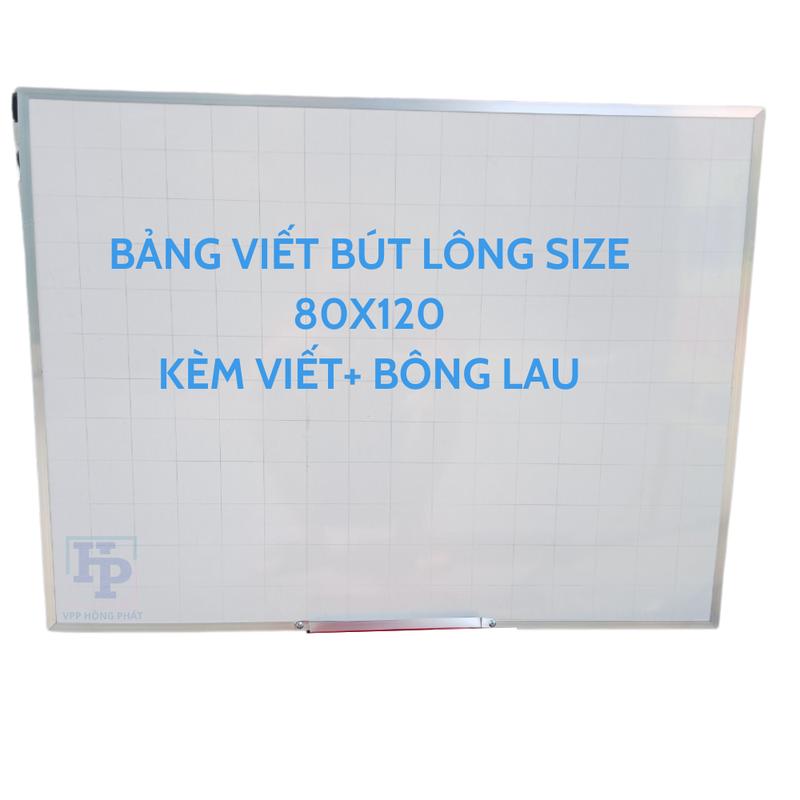 Bảng Trắng Mica 80x120cm Viết Bút Lông Viền Nhôm - bảng treo tường - bảng viết bút lông