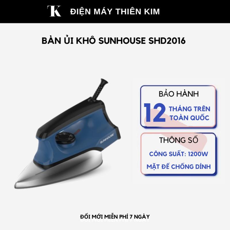 Bàn ủi khô Sunhouse SHD2016 - 1200W - mặt đế chống dính