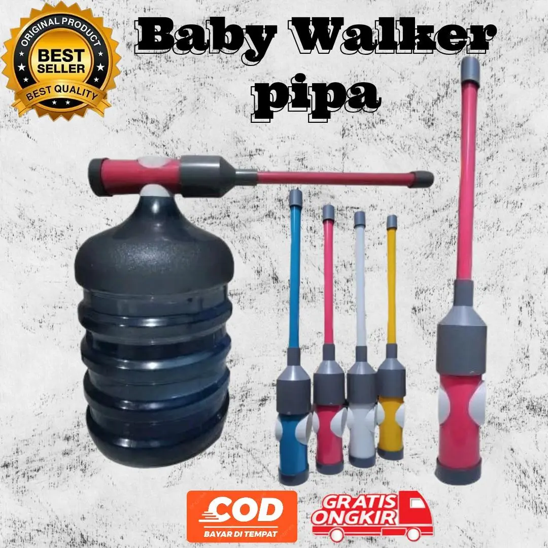 Baby walker pipa paralon alat bantu belajar jalan bayi dari galon olahraga & hobi yellow rainbow