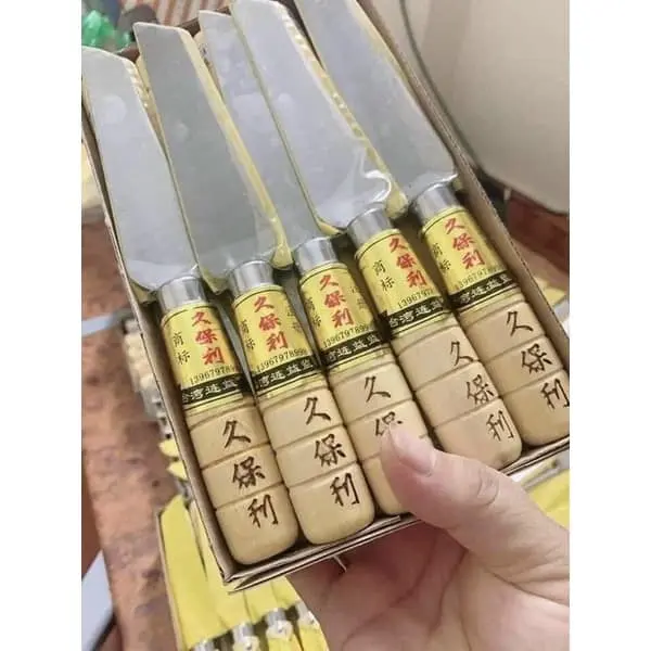 Combo 4 Chiếc Dao Gọt Hoa Quả Cán Gỗ, Lưỡi Bằng Thép Dài 21cm ( 4 CÁI) 2