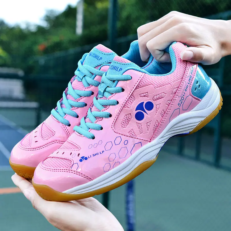 (SIZE 36-44) TPU+ Carbon Plate!Unisex Professional Wide Last Badminton Shoes Non-slip Cushioned Outdoor Race Training Shoes