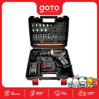 Gambar (Promo Special) Kova [COD] Fixer Cordless Drill 10mm Set Mesin Bor Tangan Baterai Tembok 21V - Grey Black dari Goto Living Kota Tangerang 4 Tokopedia
