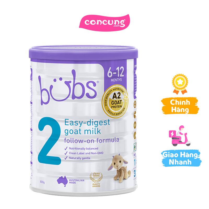 Sữa dê Bubs Goat số 2 800g (6-12 tháng)