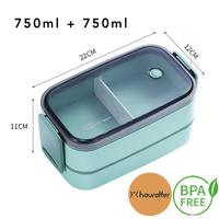 Gambar Houroffer Lunchbox OR-0301 Double-Layer Large Size 1500 ML Japanese Bento Box 2 Stacking -New Tones Kotak Makan Sendok Sumpit Kitchenware - Pink Fanta dari HOUROFFER OFFICIAL Kota Bogor 3 Tokopedia