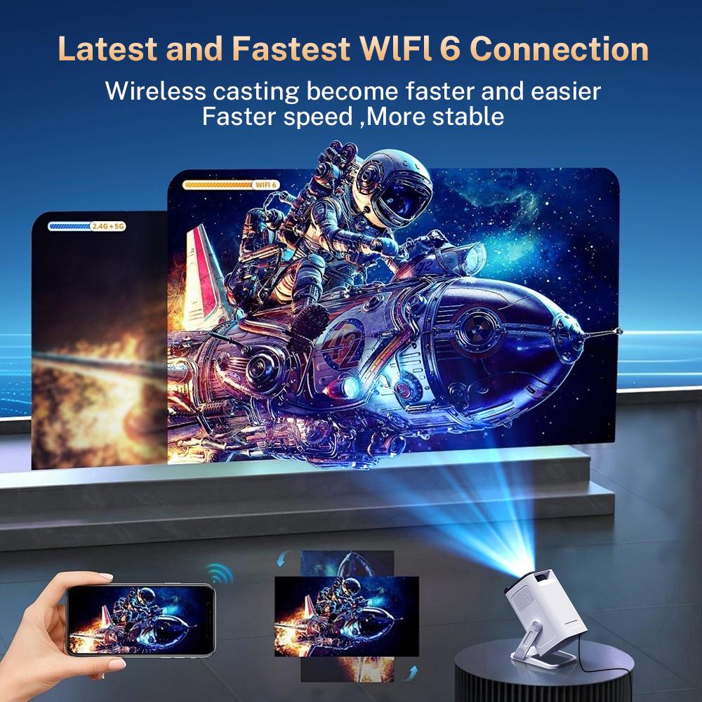 LYNCAST X1AR portable mini Projector 720P Bluetooth5.0  Supports 4K video with 180 degree rotation - Image 5