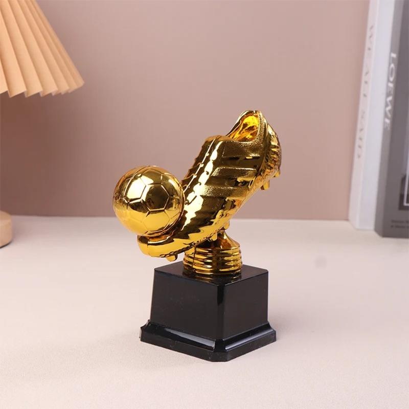 Model European Football Golden Boot Award Trophy Plastics Football Match Soccer Fans Souvenir Cup Excellent Player Award Competition Honor Football Shoe Award Home Decor 6